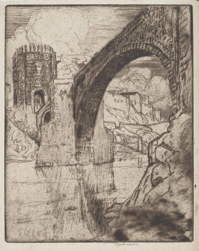 Arch of Bridge of Alcantara by Joseph Pennell