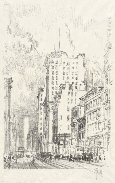 Broadway Above 23rd Street, #11 in Iconophile Club Collection by Joseph Pennell
