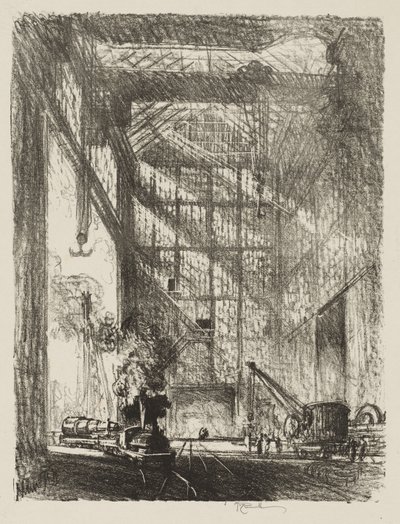 English War Work: Bringing in the Gun by Joseph Pennell