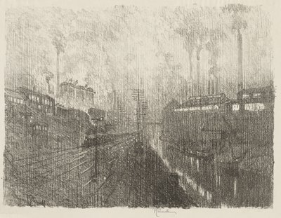 English War Work: Evening in the Munitions Country by Joseph Pennell