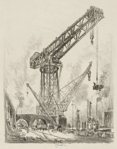 English War Work: Made in Germany, The Great Crane by Joseph Pennell