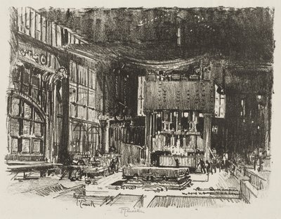 English War Work: The Acolytes Preparing the Altar of the War God by Joseph Pennell