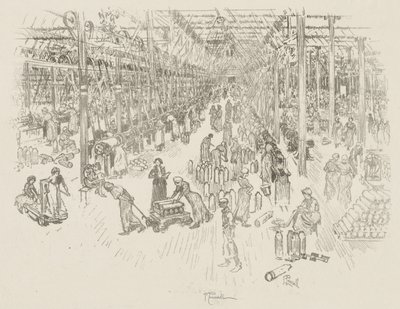 English War Work: The Bay of the Thousand Girls by Joseph Pennell