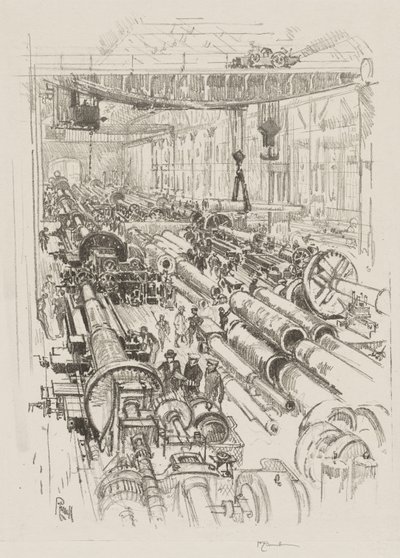 English War Work: The Gun Shop by Joseph Pennell