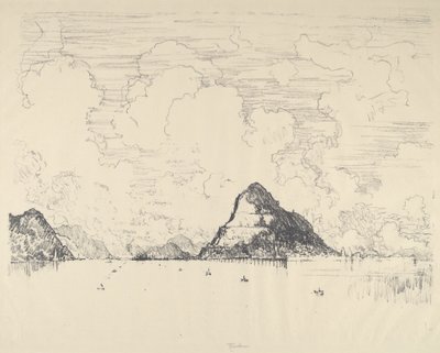 Entrance to the Canal from the Pacific by Joseph Pennell