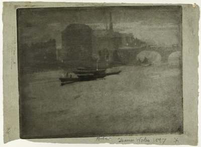 Mist on the Thames by Joseph Pennell