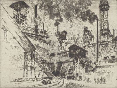 Mouth of the Mine, Ruhrort near Oberhausen by Joseph Pennell
