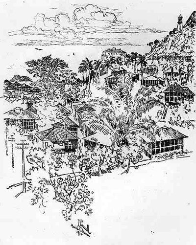 Official Ancon, plate XXIV from The Panama Canal by Joseph Pennell by Joseph Pennell