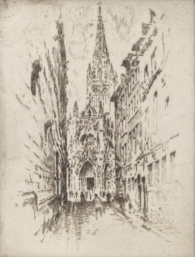 San Maclou, Rouen, 1907 by Joseph Pennell
