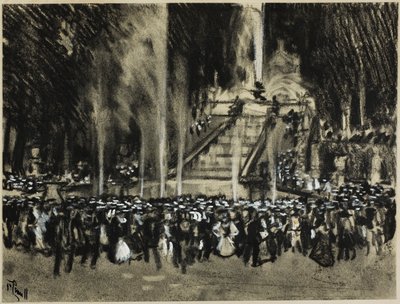 The Fountains Playing at La Granga by Joseph Pennell