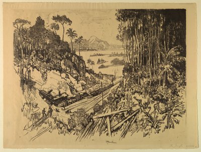 The Jungle: The Old Railroad from the New by Joseph Pennell