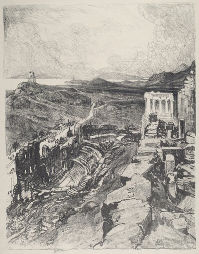 The Odeon, Athens by Joseph Pennell