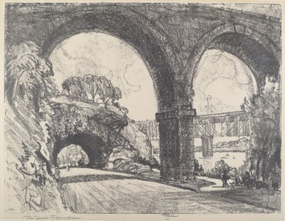 The Tunnel in the Park, 1912 by Joseph Pennell