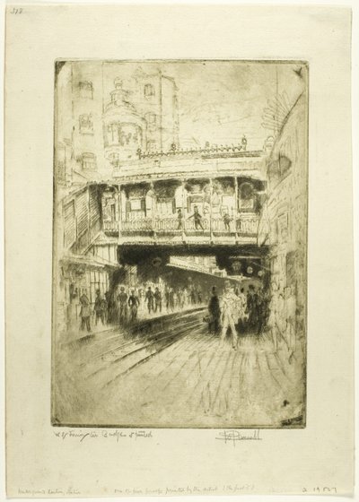 Westminster Bridge Station by Joseph Pennell