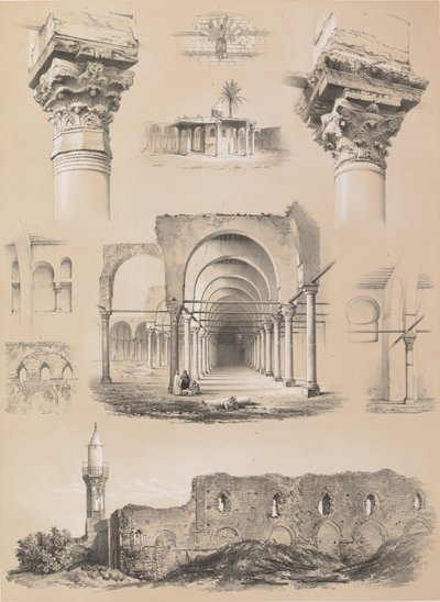 Details, Mosque of Amr, Cairo, 1843 by Joseph Philibert Girault De Prangey