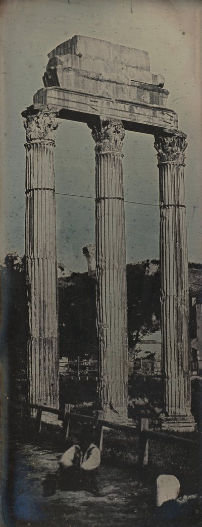 Northwest Façade, Temple of Castor and Pollux, Rome by Joseph Philibert Girault De Prangey