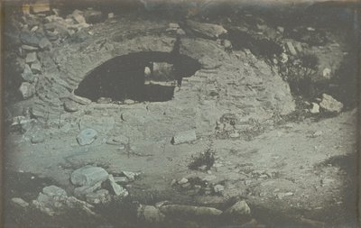 Athens. Temple of Minerva Poliade (foreground) / Cistern Opening at the Foot of the Erechtheion, Acropolis, Athens by Philibert Joseph Girault de Prangey