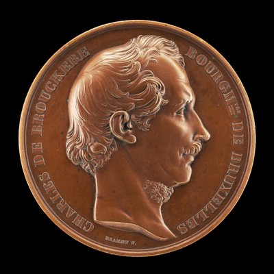 Charles de Brouckère, Mayor of Brussels [obverse] by Joseph Pierre Braemt