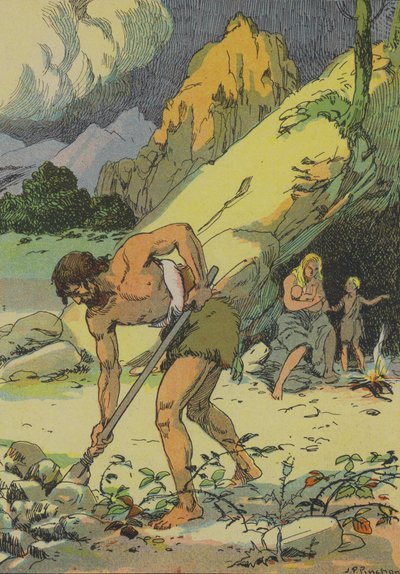 Adam, Tilling the Ground, After the Expulsion from the Garden of Eden by Joseph Porphyre Pinchon