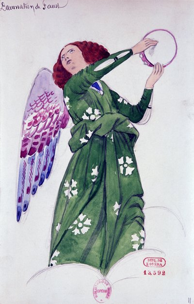 Costume for angel in Damnation of Faust by Hector Berlioz by Joseph Porphyre Pinchon