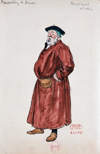 Costume for Patrons of Tavern in Damnation of Faust by Hector Berlioz by Joseph Porphyre Pinchon