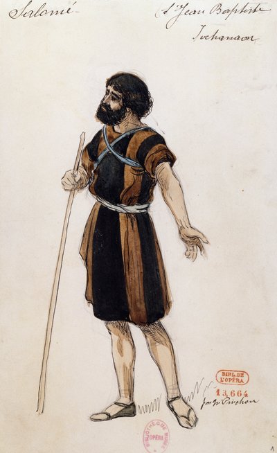 Giovanni Battista for Salome, by Richard Strauss, Performed at the Opera Garnier in Paris, May 3 by Joseph Porphyre Pinchon