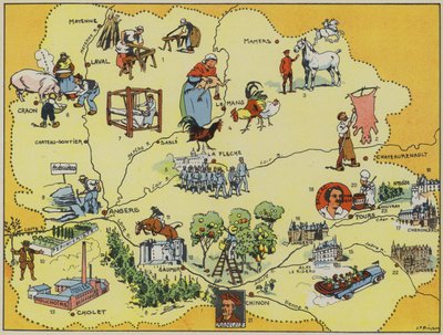 Maine-Anjou-Touraine by Joseph Porphyre Pinchon