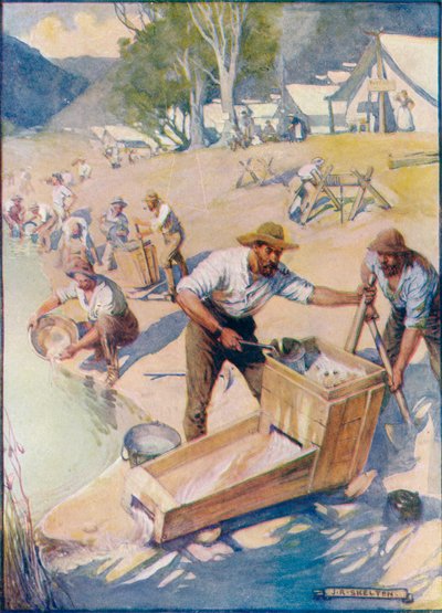 All Day Long The Sound of the Pick and the Rumble of the Cradle Were Heard by Joseph Ratcliffe Skelton