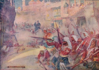 British Soldiers Fighting Through The Streets, 1908 by Joseph Ratcliffe Skelton