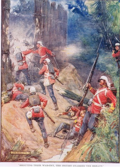 Shouting Their War Cry the British Charged the Breach by Joseph Ratcliffe Skelton