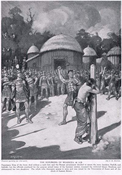 The Scourging of Boadicea, illustration from 