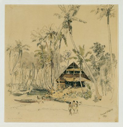 The House of the Missionary on the Island of Puinipet (Ponape), Caroline Islands by Joseph Selleny