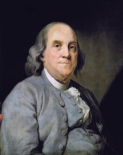 Portrait of Benjamin Franklin by Joseph Siffred (after) Duplessis