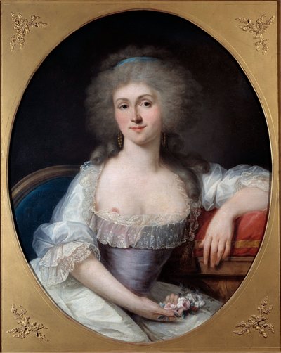 Portrait of Marie Therese Louise de Savoie Carignan, Princess de Lamballe by Joseph Siffred Duplessis