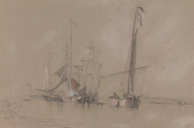 Shipping off the Coast near Corton by Joseph Stannard