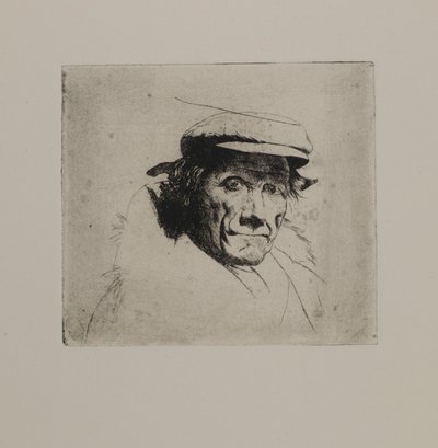 Untitled - Man with Cap and Fur Collar by Joseph Stella