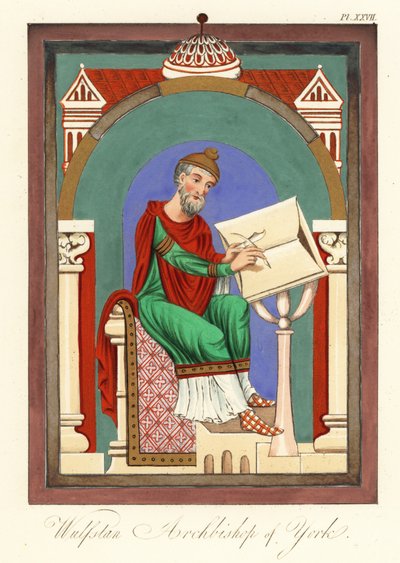 Wulstan II (or Wulfstan), Archbishop of York by Joseph Strutt