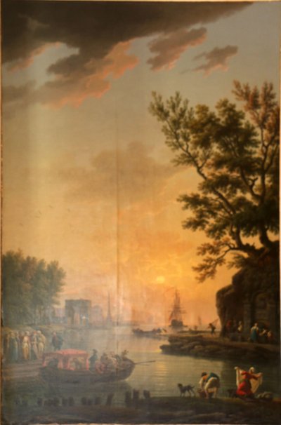 The Entrance to a Seaport in Calm Weather by Claude Joseph Vernet