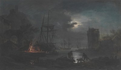 Moonlight by Joseph Vernet.