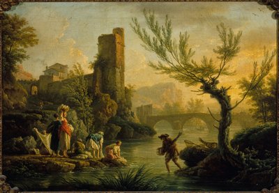 Landscape with Washerwomen, in 1763 by Joseph Vernet