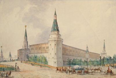 The Resurrection Square and the Alexander Garden in Moscow by Joseph Vivien