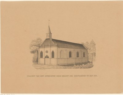 Reformed Church in Erp (Project of the Erected Church Building of the Reformed in Erp 1855) by Joseph Vürtheim