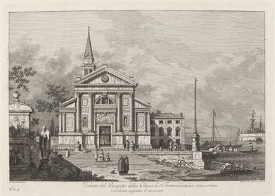 Veduta del Prospetto della Chiesa del S. Francesco by Joseph Wagner
