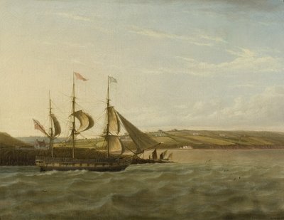 A Ship Passing Portishead, c.1832 by Joseph Walter