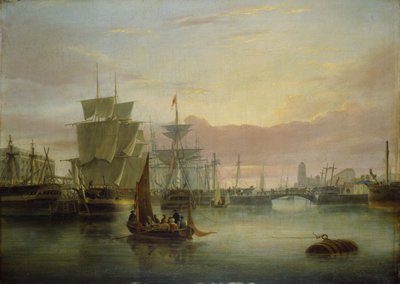 The Floating Harbour, Bristol, with Prince Street Bridge by Joseph Walter