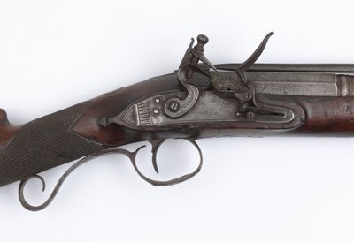 Blunderbuss with Spring Bayonet Issued to Irish Volunteers, c.1815 by Joseph Wood