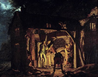 A forge in the 18th century by Joseph Wright of Derby (1773) by Joseph Wright of Derby
