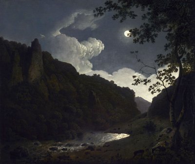 Dovedale by Moonlight by Joseph Wright of Derby