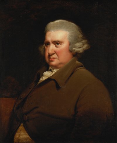 Portrait of Erasmus Darwin, Half Length, in a Buff Coat and White Shirt by Joseph Wright of Derby