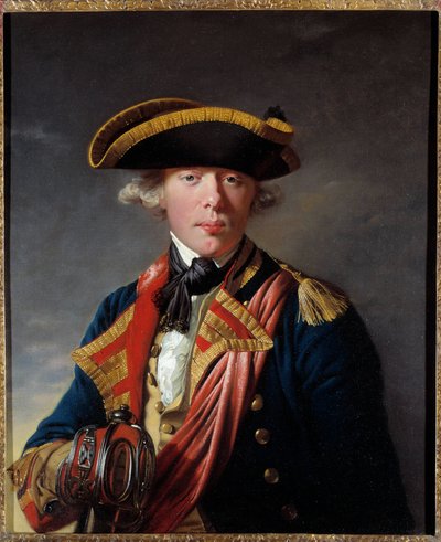 Portrait of James Cook (1728 - 1779), British navigator around 1766 - 1768 by Joseph Wright of Derby